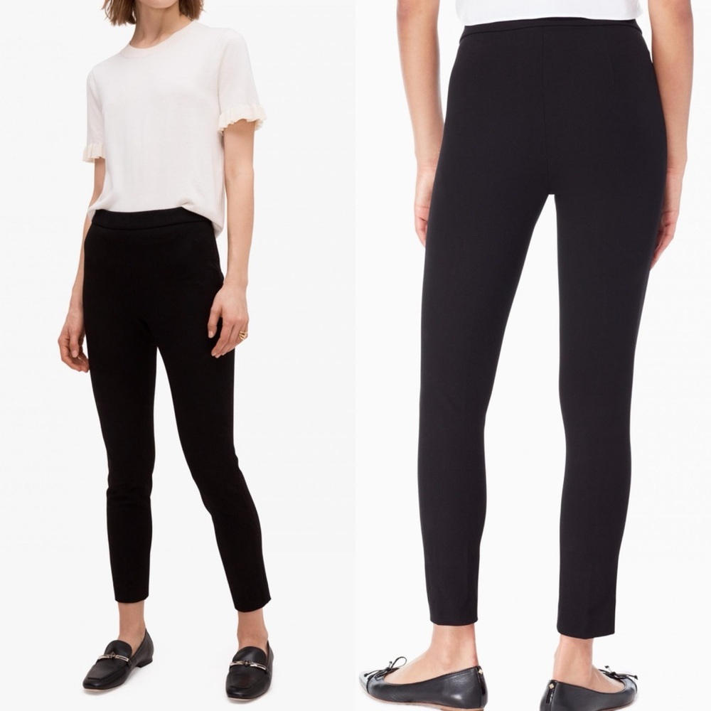 Kate Spade Bi-Stretch Black Pants Size 8 Minimalist Trousers